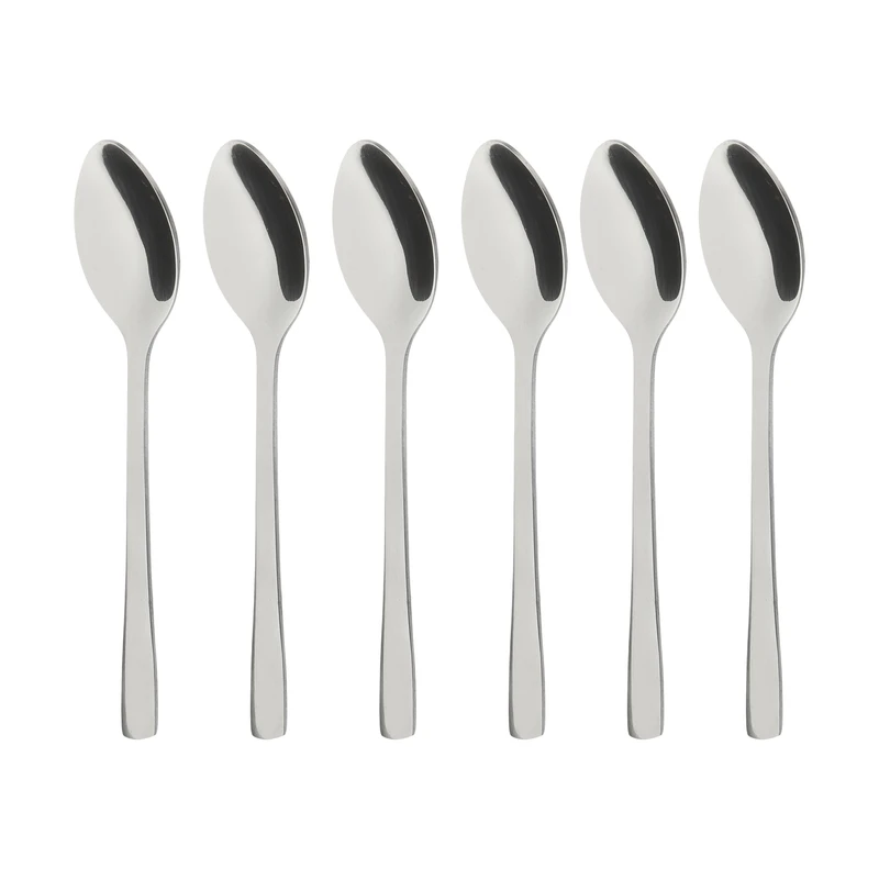 قاشق چای خوری گیلدا مدل شیکاگو براق مجموعه 6 عددی