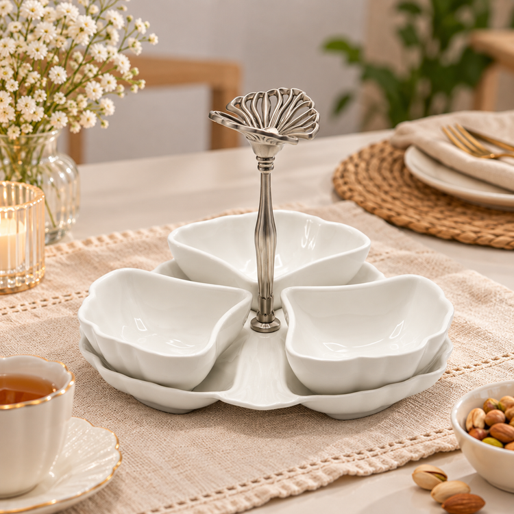 اردوخوری طرح Butterfly برند B.V.K همراه با سینی
